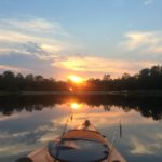 lake, kayak, fishing