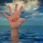 hand, sea, water